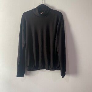 Sundry x Evereve Size 2 / Medium Funnel Neck Pullover Sweater Black